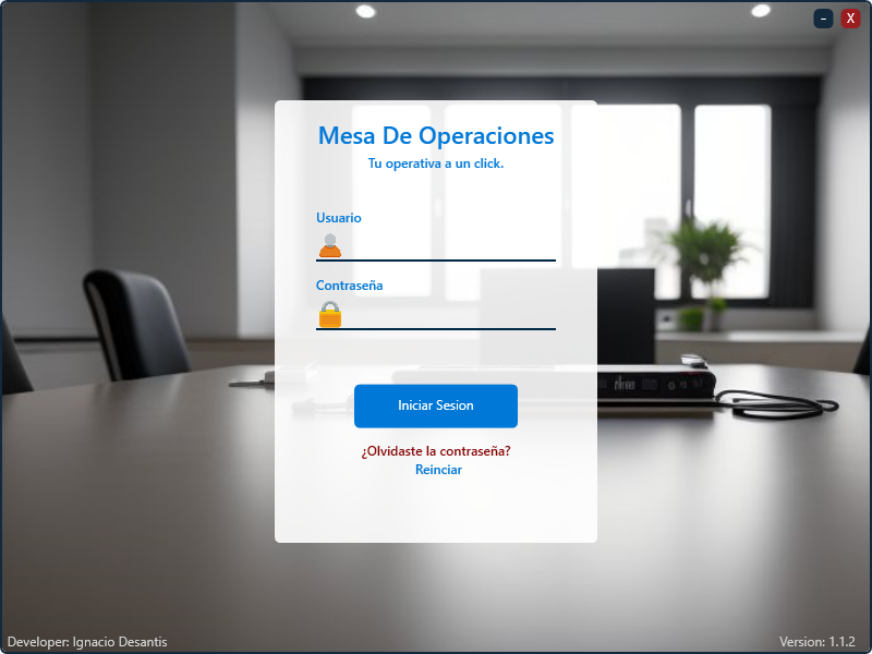 Mesa de Operaciones (demo)